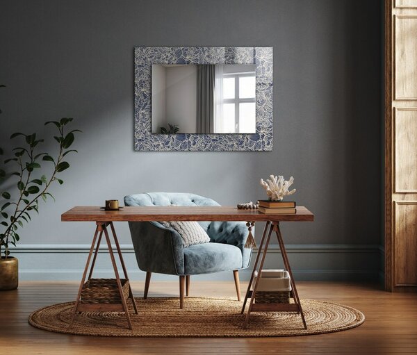 Oglindomat.ro Decor oglinda Decor oglinda Model floral pe țesătură lpp-00020756