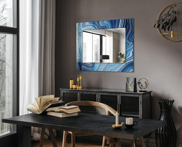 Oglindomat.ro Oglinda perete decorativa Oglinda perete decorativa Motiv abstract albastru lpp-00020892