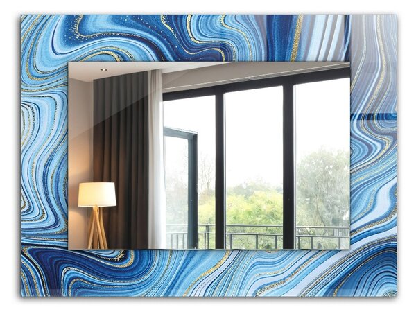 Oglindomat.ro Oglinda perete decorativa Oglinda perete decorativa Motiv abstract albastru lpp-00020892