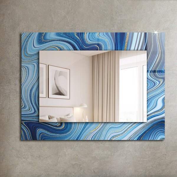Oglindomat.ro Oglinda perete decorativa Oglinda perete decorativa Motiv abstract albastru lpp-00020892