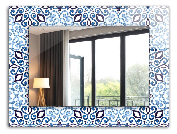 Oglindomat.ro Oglinda perete decorativa Oglinda perete decorativa Motiv ornamental albastru lpp-00020935
