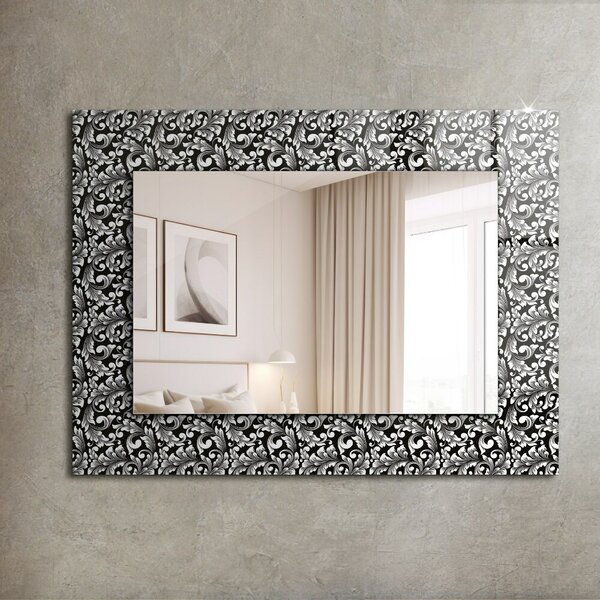 Oglindomat.ro Oglinda decor perete Oglinda decor perete Ornamente în alb și negru lpp-00030049