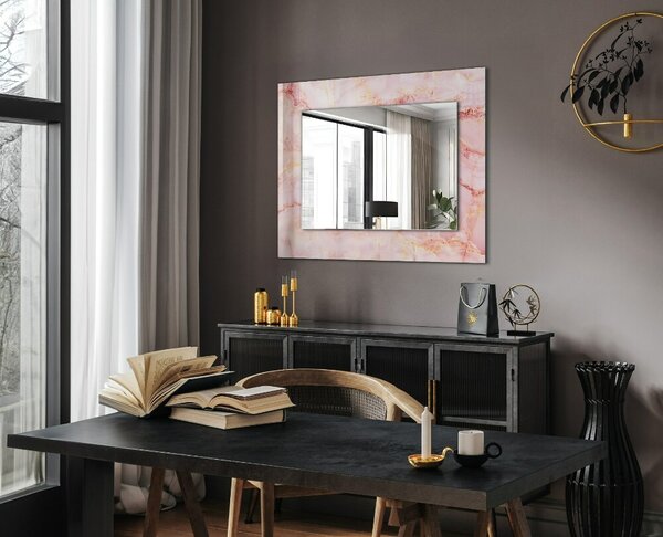 Oglindomat.ro Oglinda cu decor Oglinda cu decor Model de marmură roz lpp-00029792