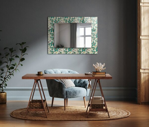 Oglindomat.ro Oglinda cu decor Oglinda cu decor Păsări și flori lpp-00031217