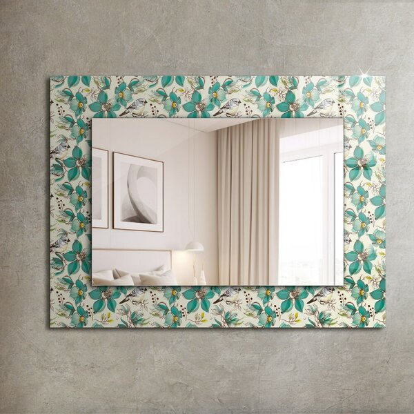 Oglindomat.ro Oglinda cu decor Oglinda cu decor Păsări și flori lpp-00031217