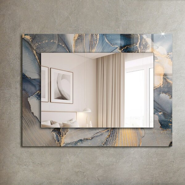 Oglindomat.ro Oglinda decor perete Oglinda decor perete Artă abstractă albastră lpp-00053836
