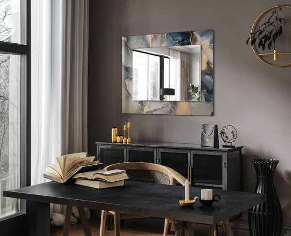 Oglindomat.ro Oglinda decor perete Oglinda decor perete Artă abstractă albastră lpp-00053836