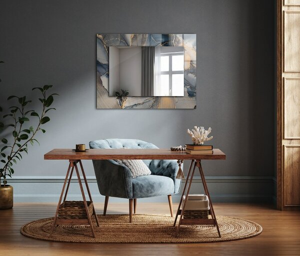 Oglindomat.ro Oglinda decor perete Oglinda decor perete Artă abstractă albastră lpp-00053836