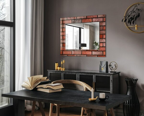 Oglindomat.ro Decoratiuni perete cu oglinda Decoratiuni perete cu oglinda Perete din cărămidă roșie lpp-00053899