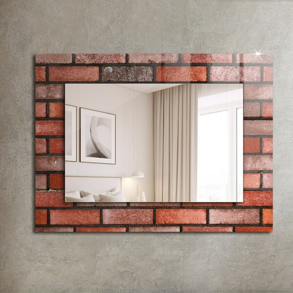 Oglindomat.ro Decoratiuni perete cu oglinda Decoratiuni perete cu oglinda Perete din cărămidă roșie lpp-00053899