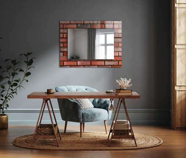 Oglindomat.ro Decoratiuni perete cu oglinda Decoratiuni perete cu oglinda Perete din cărămidă roșie lpp-00053899