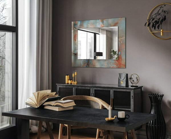 Oglindomat.ro Oglinda rama cu imprimeu Oglinda rama cu imprimeu Textură abstractă colorată lpp-00053865
