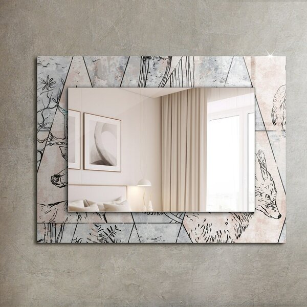 Oglindomat.ro Oglinda perete decorativa Oglinda perete decorativa Plante cu coarne de cerb lpp-00053944