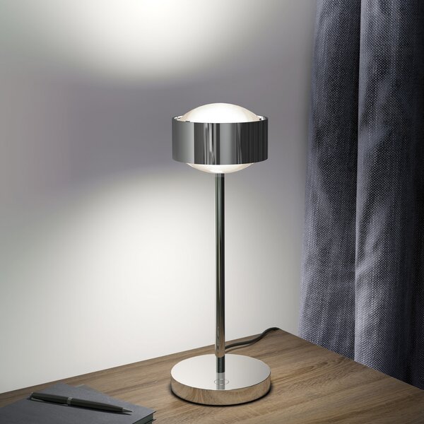 Top Light Puk! 120 Eye Table LED, lentile mate, crom, reglabil, Metalic, Camera de zi / sufragerie, Metal, Modern