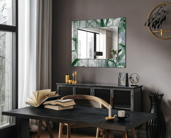 Oglindomat.ro Decoratiuni perete cu oglinda Decoratiuni perete cu oglinda Plante cu frunze verzi lpp-00053962