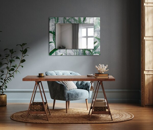 Oglindomat.ro Decoratiuni perete cu oglinda Decoratiuni perete cu oglinda Plante cu frunze verzi lpp-00053962