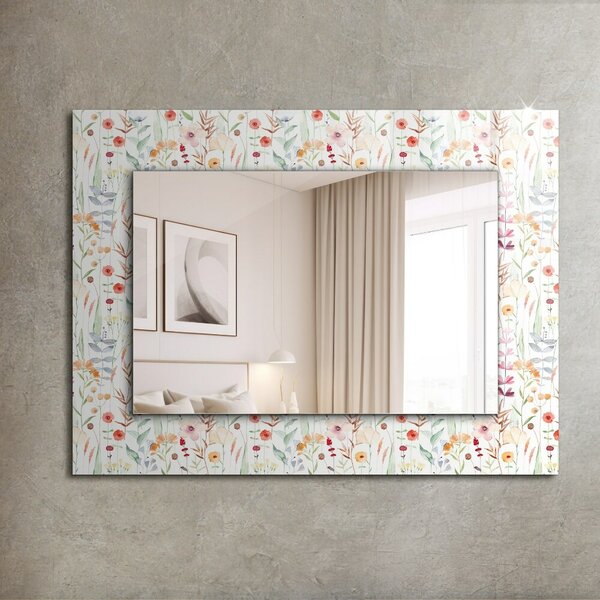 Oglindomat.ro Oglinda decor perete Oglinda decor perete Flori cu motive în acuarelă lpp-00053996
