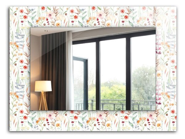 Oglindomat.ro Oglinda decor perete Oglinda decor perete Flori cu motive în acuarelă lpp-00053996