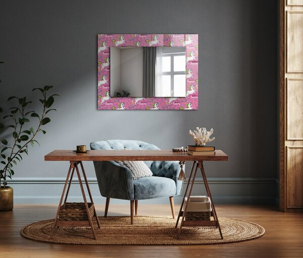 Oglindomat.ro Decor oglinda Decor oglinda Unicorni Inimi curcubeu lpp-00054068