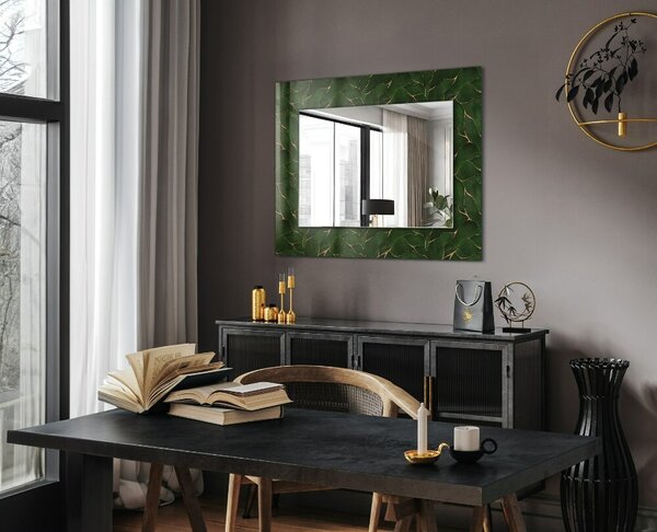 Oglindomat.ro Oglinda cu decor Oglinda cu decor Modele de frunze verzi lpp-00072551
