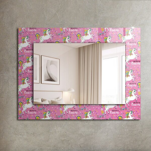 Oglindomat.ro Decor oglinda Decor oglinda Unicorni Inimi curcubeu lpp-00054068