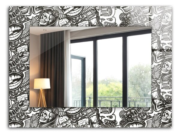 Oglindomat.ro Oglinda perete decorativa Oglinda perete decorativa Modele în alb și negru lpp-00054118