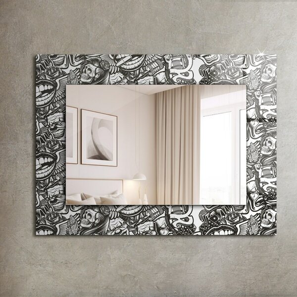 Oglindomat.ro Oglinda perete decorativa Oglinda perete decorativa Modele în alb și negru lpp-00054118