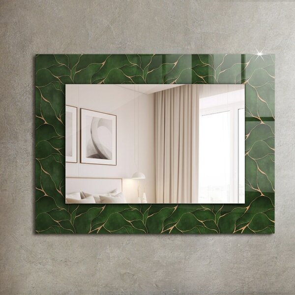 Oglindomat.ro Oglinda cu decor Oglinda cu decor Modele de frunze verzi lpp-00072551