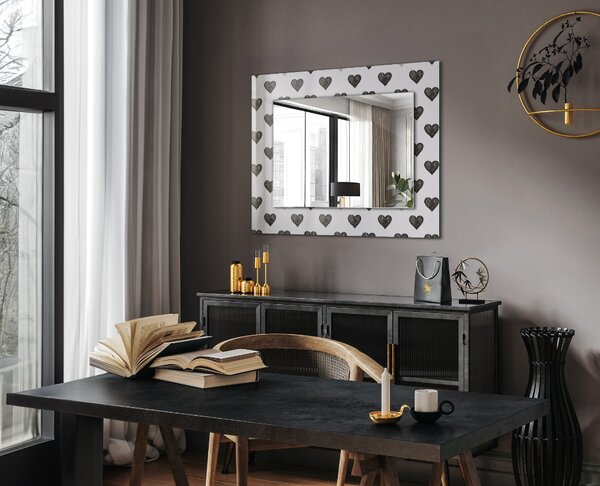 Oglindomat.ro Decor oglinda Decor oglinda Desen de inimă neagră lpp-00072553