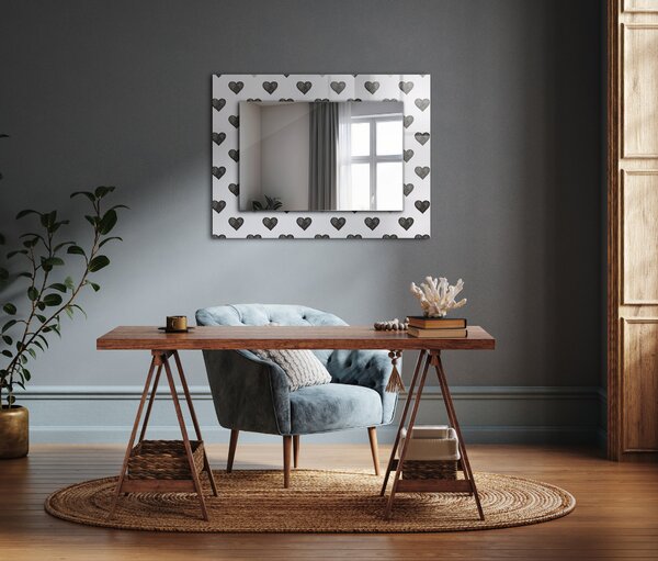Oglindomat.ro Decor oglinda Decor oglinda Desen de inimă neagră lpp-00072553