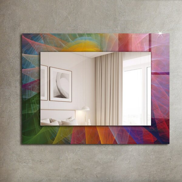 Oglindomat.ro Oglinda imprimata Oglinda imprimata Spirală abstractă colorată lpp-00072560