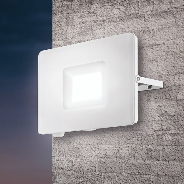 EGLO Proiector LED de exterior Faedo 3, alb, 50W, Alb, Metal, Modern