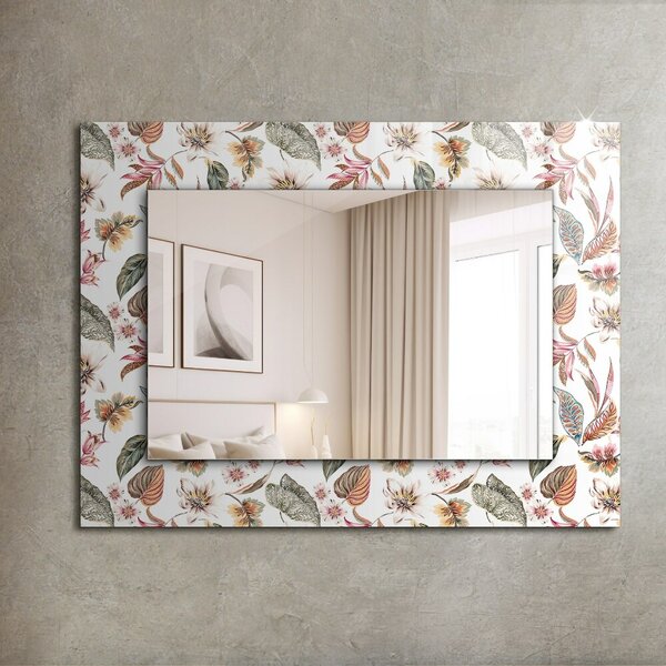 Oglindomat.ro Decoratiuni perete cu oglinda Decoratiuni perete cu oglinda Flori și frunze lpp-00072552