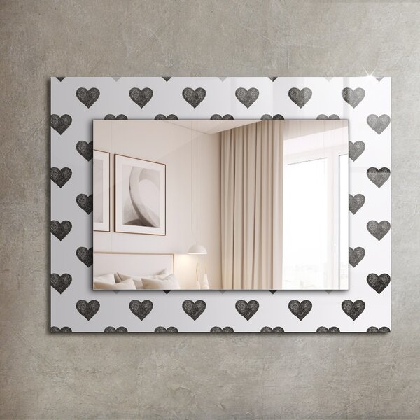 Oglindomat.ro Decor oglinda Decor oglinda Desen de inimă neagră lpp-00072553