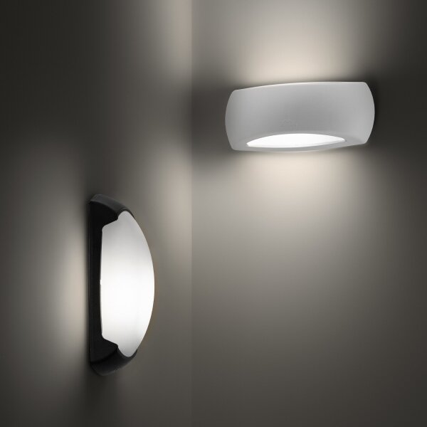 Ideal lux - Aplică perete exterior 1xE27/23W/230V alb IP66