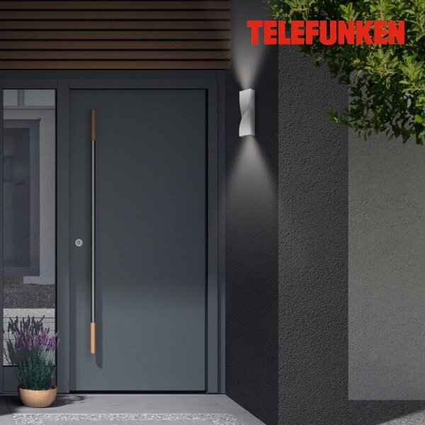 Aplică LED de exterior Telefunken 312704TF 2xLED/5,5W/230V IP44 argintiu