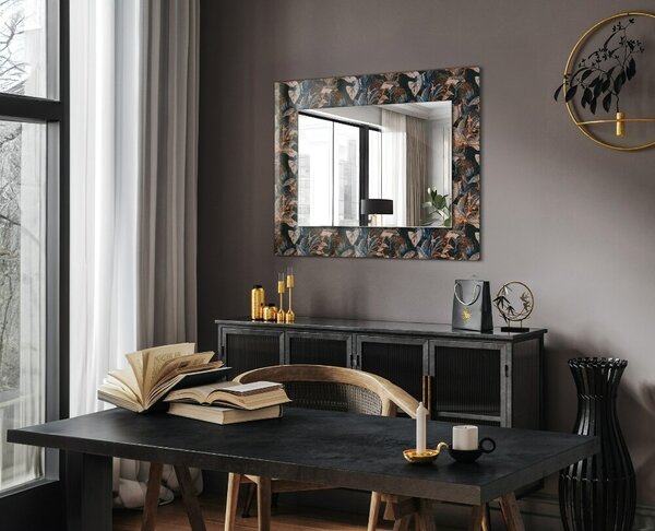 Oglindomat.ro Decoratiuni perete cu oglinda Decoratiuni perete cu oglinda Flori și frunze lpp-00072563