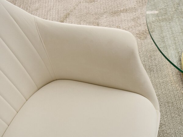 Fotoliu de design Osmogos (crem + negru). Promo -18%. 1136251