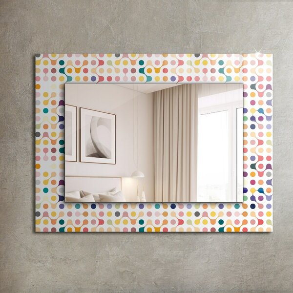 Oglindomat.ro Oglinda rama cu imprimeu Oglinda rama cu imprimeu Model geometric colorat lpp-00072577