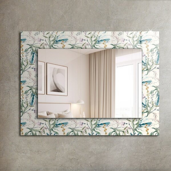 Oglindomat.ro Oglinda perete decorativa Oglinda perete decorativa Motiv floral în acuarelă lpp-00072595