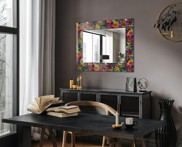 Oglindomat.ro Oglinda decor perete Oglinda decor perete Motiv floral colorat lpp-00072594