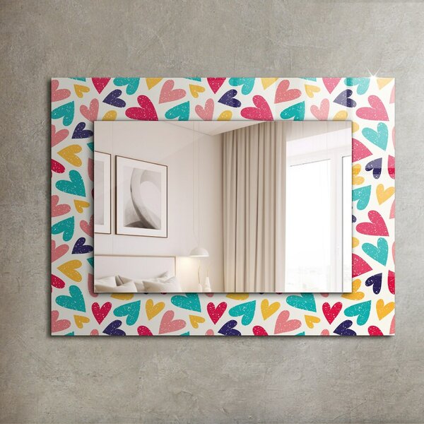 Oglindomat.ro Oglinda decor perete Oglinda decor perete Inimi colorate lpp-00072613