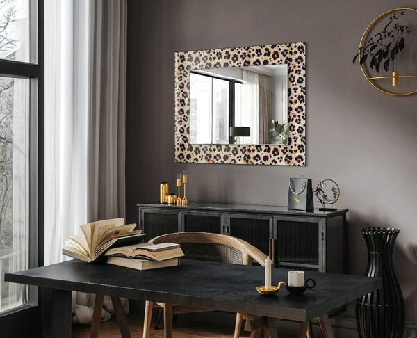 Oglindomat.ro Oglinda cu decor Oglinda cu decor Model leopard lpp-00072598