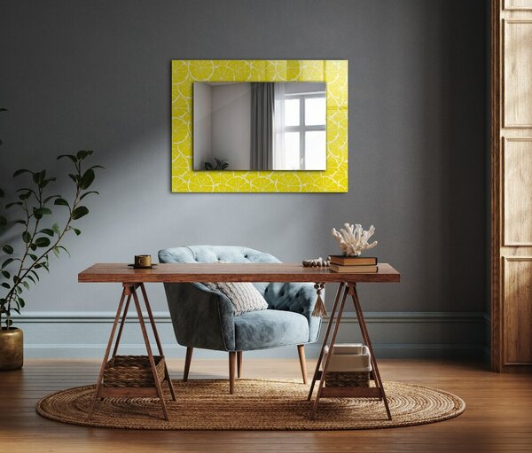 Oglindomat.ro Decoratiuni perete cu oglinda Decoratiuni perete cu oglinda Motiv cu felii de lămâie lpp-00072639