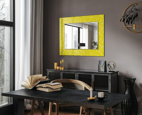 Oglindomat.ro Decoratiuni perete cu oglinda Decoratiuni perete cu oglinda Motiv cu felii de lămâie lpp-00072639