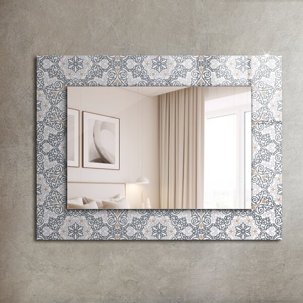 Oglindomat.ro Oglinda cu decor Oglinda cu decor Motiv de țiglă lpp-00072638