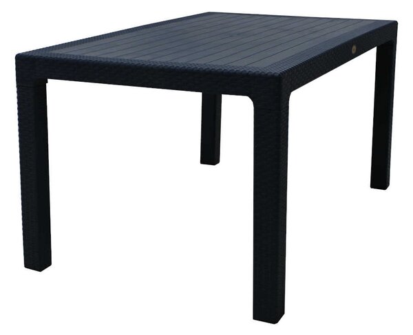 Masă grădină Vega tip ratan 80×140 antracit
