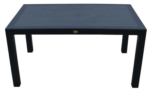 Masă grădină Vega tip ratan 80×140 antracit
