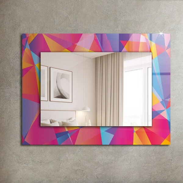 Oglindomat.ro Oglinda cu decor Oglinda cu decor Motive geometrice colorate lpp-00072648