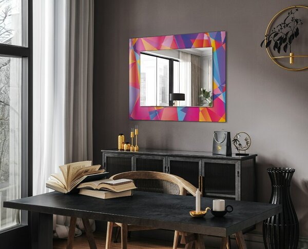 Oglindomat.ro Oglinda cu decor Oglinda cu decor Motive geometrice colorate lpp-00072648